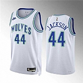 Men's Minnesota Timberwolves #44 Justin Jackson White 2023-24 Classic Edition Stitched Jersey Dzhi,baseball caps,new era cap wholesale,wholesale hats